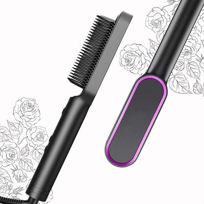 Electric Hair Straightener Brush Fast Heating Ceramic Design - Smarsty