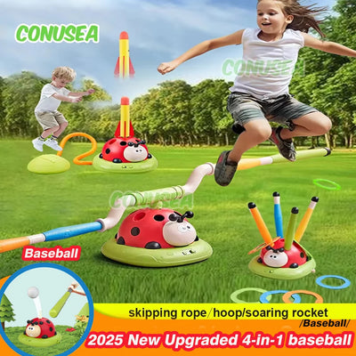 Upgrade Ladybug sporting toys Baseball 2/3/4/5-In-1 Sports Skipping Rope Machine Ferrule Jumping Toy Children Outdoor Play Games - Smarsty