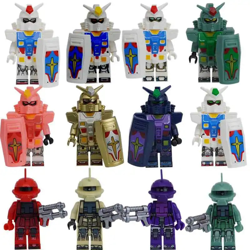 building blocks action doll mini city figures toys girls soldiers policeman robot worker fireman farmer cook movie characters