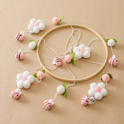 Baby Crib Mobile Bed Bell Rattle Toys Wooden Crochet Stars Pendant Bed Bell Toys Newborn Comfort Crib Bracket Hanging Toys Gifts by Smarsty