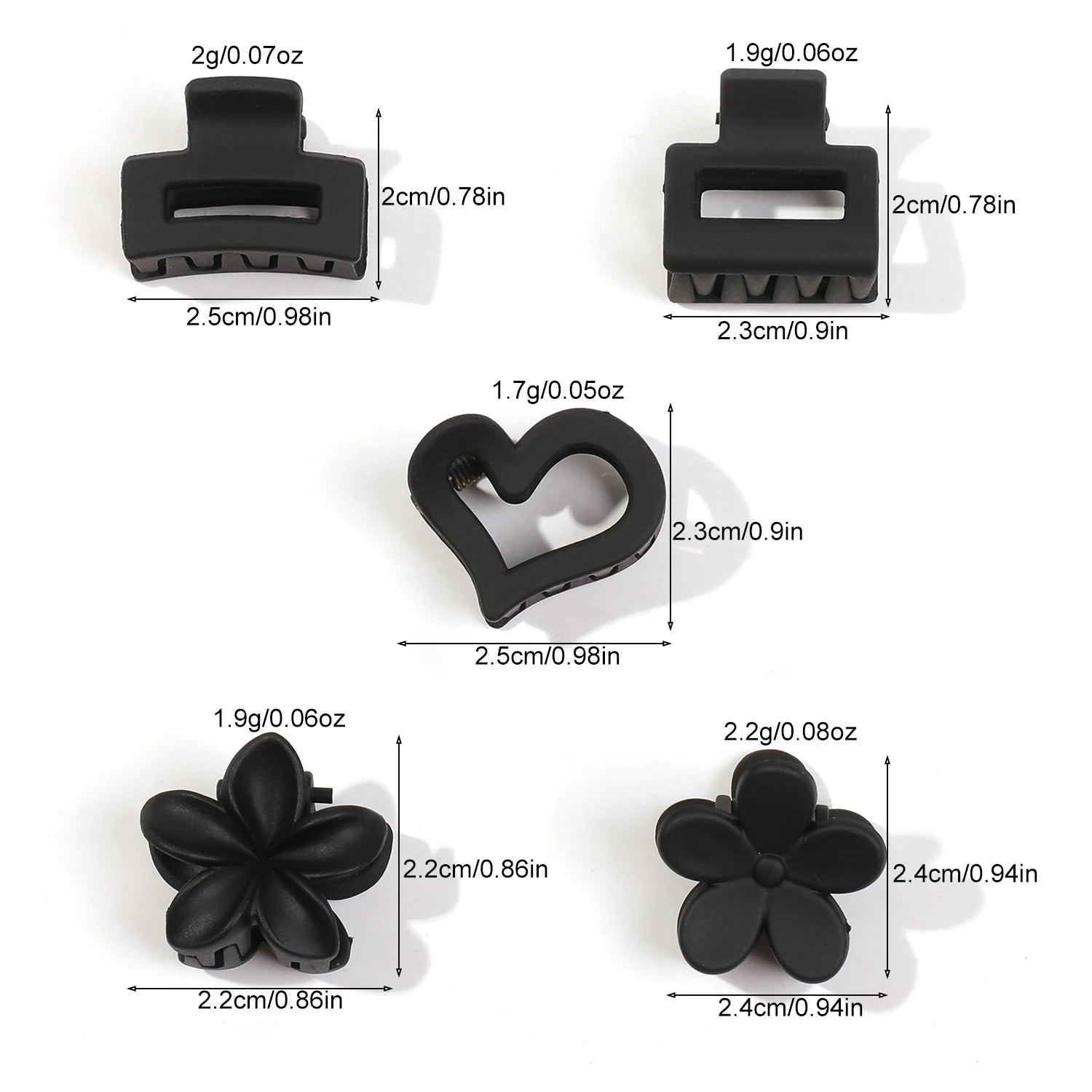 Mini Flower Hair Clips Pack Creaseless Claw Clips For Bangs - Smarsty