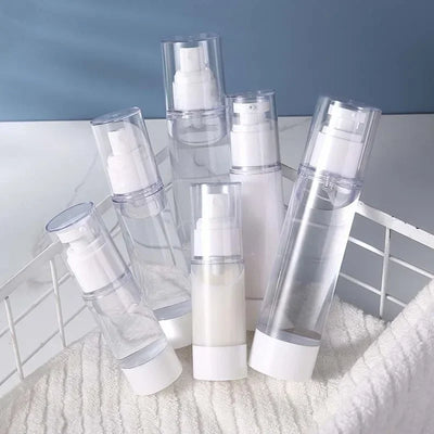 Clear Airless Pump Bottle for Travel Size Creams - Smarsty