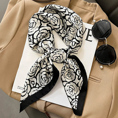 Luxury Silk Square Scarf Soft Satin Neck Hair Tie - Smarsty