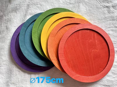 High Quality Wooden Toys Lime Wood Rainbow Arch Stacking Blocks Building Semi Color Sorting Peg Dolls Balls Slat for Kids Play - Smarsty