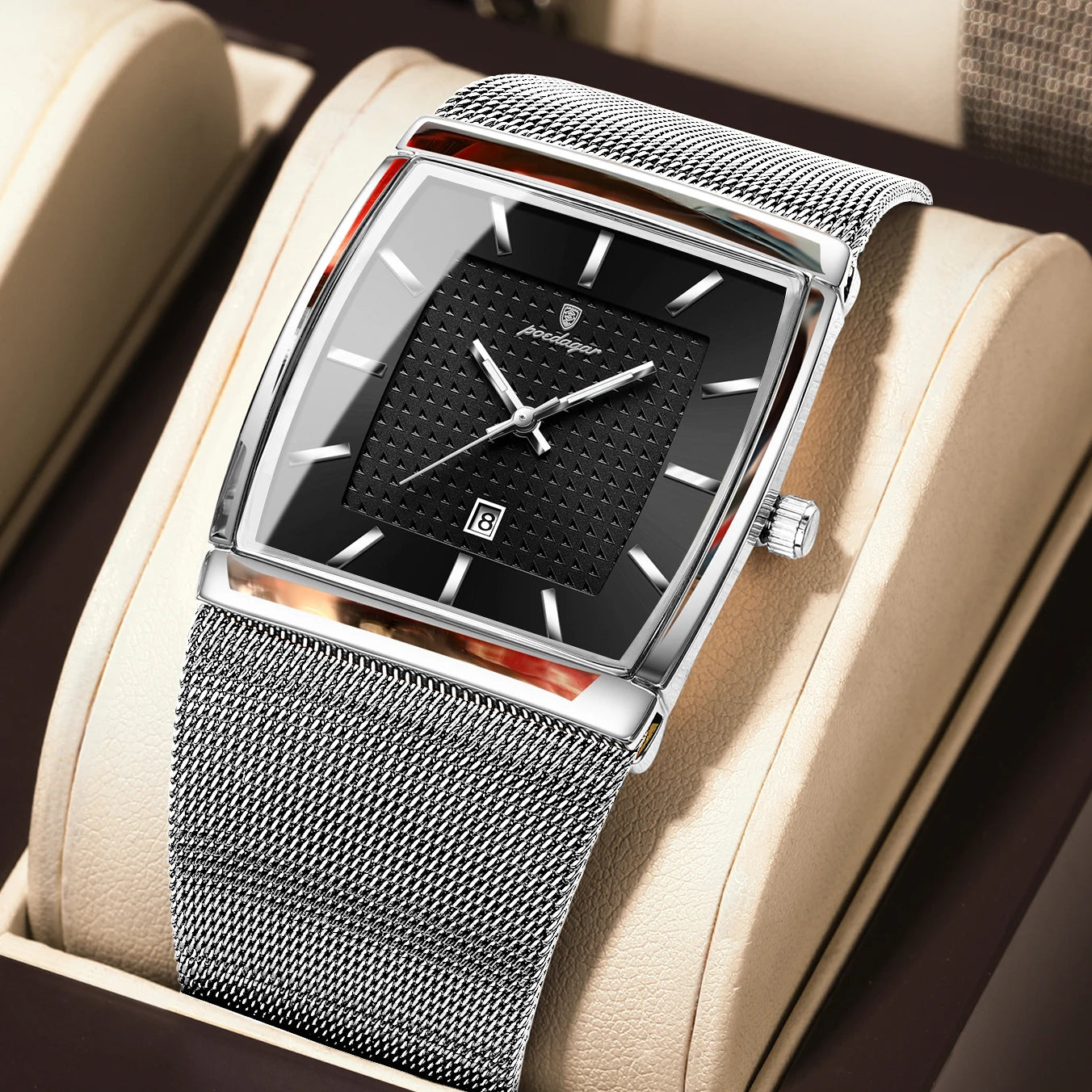 Men's Waterproof Quartz Watch with Luminous Date Feature - Smarsty