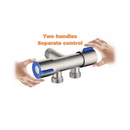 Stainless Steel Bathroom Toilet Angle Valve with Double Outlet - Smarsty