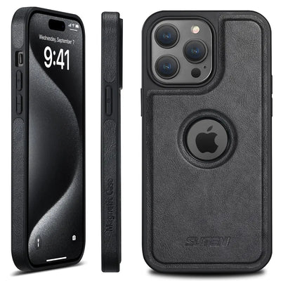 Luxury Leather MagSafe Magnetic Wireless Charging Case For iPhone 15 16 17 Pro Max 14Plus 13Pro 12 Pro Max Back Cover