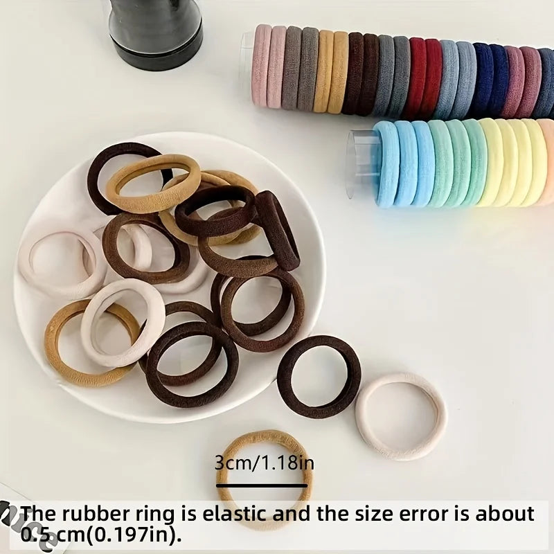 Thick Elastic Hair Ties 50 Pack Comfortable Durable - Smarsty