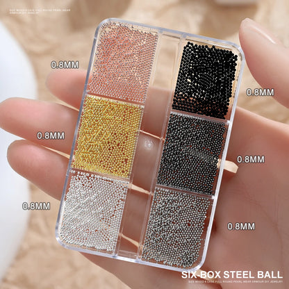 Mini Caviar Beads Nail Art Set with Magnetic Pen - Smarsty