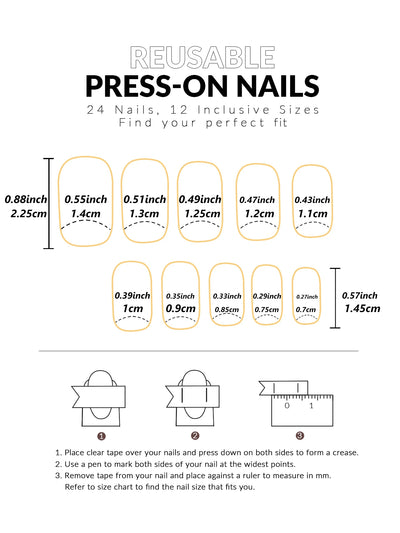 Glossy Pink Press On Nails 24pcs Full Cover Elegant Style - Smarsty