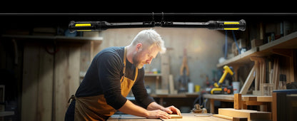 Dual Magnetic Work Lights 2 in 1, 2400LM Rechargeable Underhood Light,360° Rotation with Hooks for Car Repair, Garage, Emergency