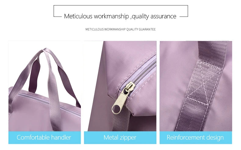 Waterproof Nylon Travel Duffle Bag for Women Large Capacity - Smarsty