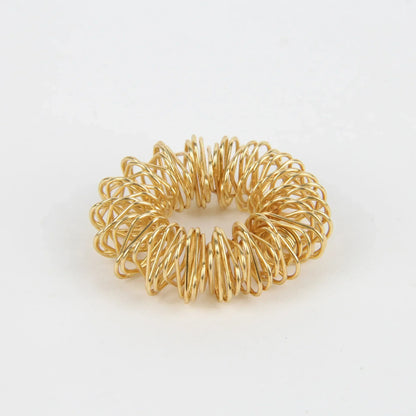 10pcs Gold Finger Massage Acupuncture Rings for Health - Smarsty
