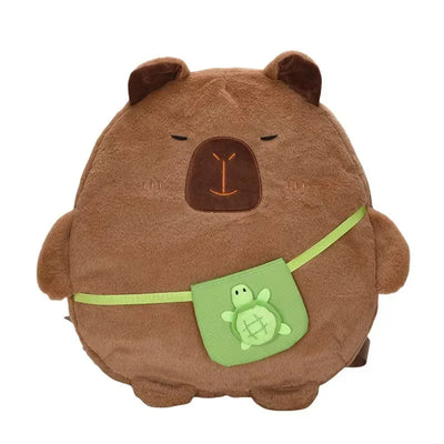 Kawaii Capybara Plush Backpack for Women Versatile Cartoon Funny Capibala Crossbody Bag aLrge Capacity Tote Bag - Smarsty