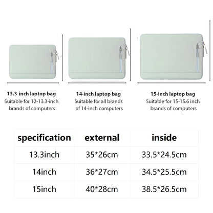 Waterproof Laptop Sleeve 13.3 To 15.6 Inches With Zipper