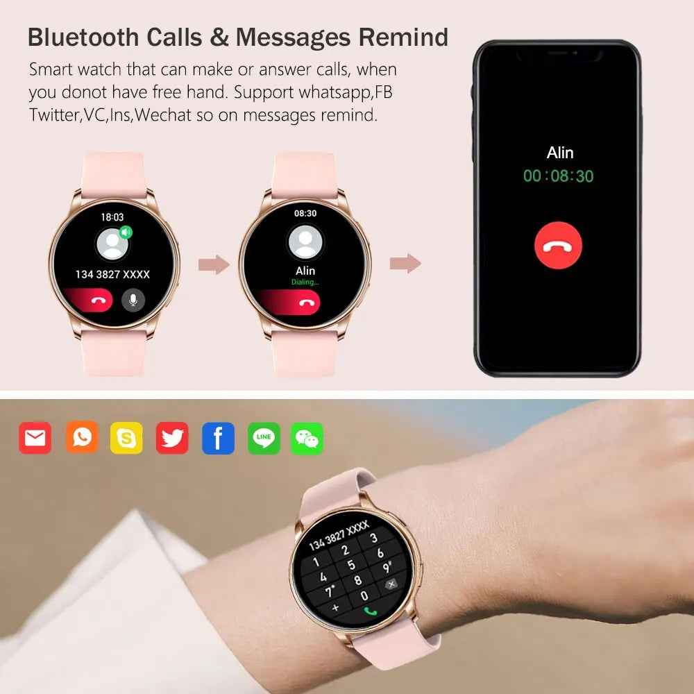 Bluetooth Smart Watch for Fitness Tracking and Calls - Smarsty