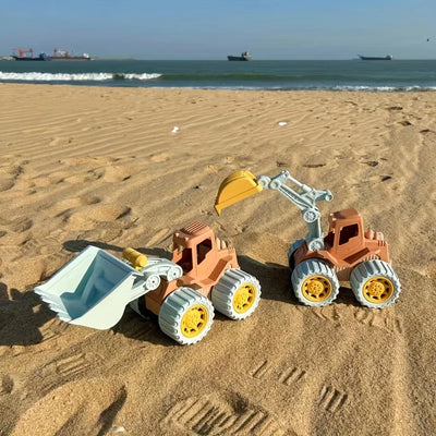 Beach Toys Construction Trucks for Toddler Toys Play Sand Toys Construction Cars for Boys Girls Dump Tractor Toy with Loader by Smarsty