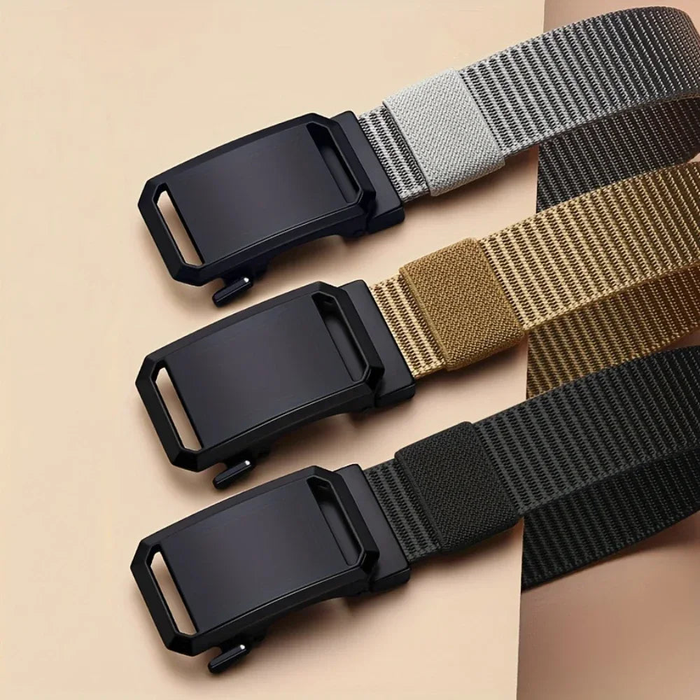 Canvas Tactical Belt For Men With Automatic Buckle - Smarsty