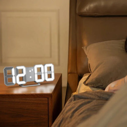 3D LED Digital Alarm Clock with Date and Temperature - Smarsty
