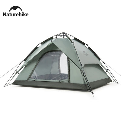 Naturehike Camping Automatic Tent One Touch Waterproof Roof Top Tents Double Door 3 Person Tent Outdoor Beach Fish Shelter Tent by Smarsty