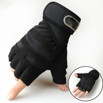 Outdoor Sport Gloves for Men Women Wrist Guard Fitness Gym Cycling Hiking Boxing Exercise Training Workout Long Wrist Fingerless by Smarsty