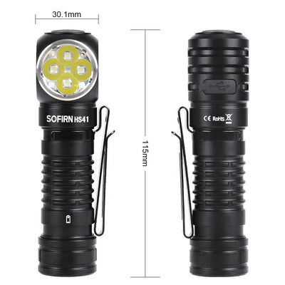 SOFIRN HS41 Headlamp 4000lm 21700 USB C Rechargeable with SST20 LED Torch Indicator with Magnetic Tail Flashlight - Smarsty