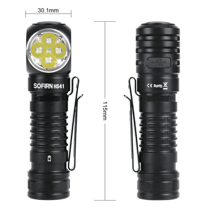 SOFIRN HS41 Headlamp 4000lm 21700 USB C Rechargeable with SST20 LED Torch Indicator with Magnetic Tail Flashlight