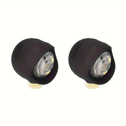 2pcs Shoe Lights PVC LED Headlight Shoe Charms Accessories for Night Rides, Walk & Dog Walks Outdoor Activities,3 Lighting Modes