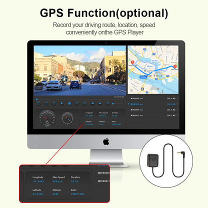 Dual 1080P Car DVR Touch Screen Rearview Night Vision - Smarsty