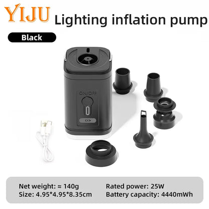 Cordless Electric Air Pump With Lights For Camping - Smarsty