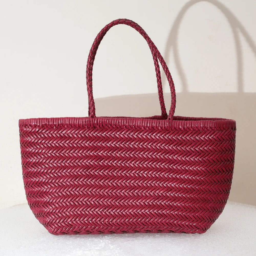 Genuine Leather Tote Bag For Women With Crossbody Strap - Smarsty