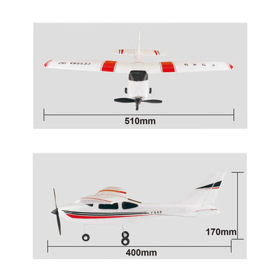 WLtoys F949 2.4G 3D6G 3Ch RC Airplane Fixed Wing Plane Outdoor Toys Drone RTF Upgrade Version Digital Servo F949S With Gyroscope - Smarsty