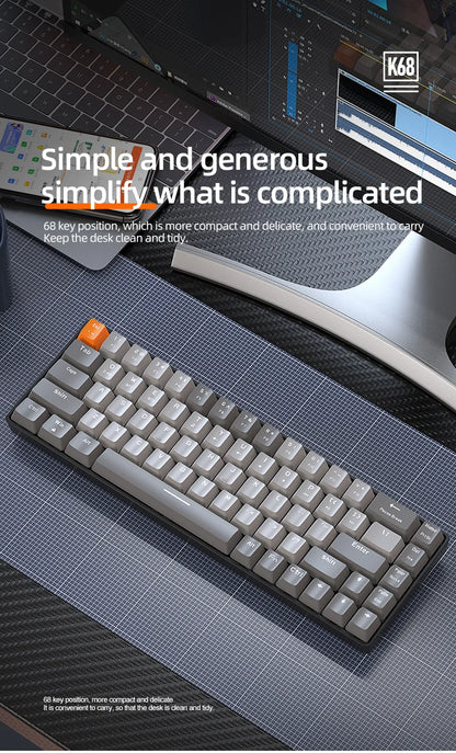 Wireless 60 Percent Mechanical Keyboard Bluetooth Hot Swap
