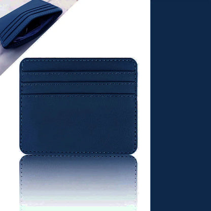 PU Leather ID Card Case - Slim Multi-Slot Holder for Bank/Credit Cards - Smarsty