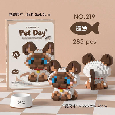Animal Small Particle Dog Cat  Mini Building Blocks DIY Assembly Brick Sets Educational Toys for Kid 10 To 12 Year Birthday Gift - Smarsty