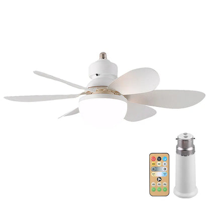Screw in Ceiling Fan in Light Socket with Remote Ceiling Fan with Light for Bedroom Kitchen Living Room