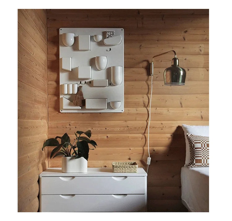 Wall-mounted Storage Rack with Hooks for Office, Kitchen and Workshop Children's Room Organizer with Adjustable Shelves by Smarsty