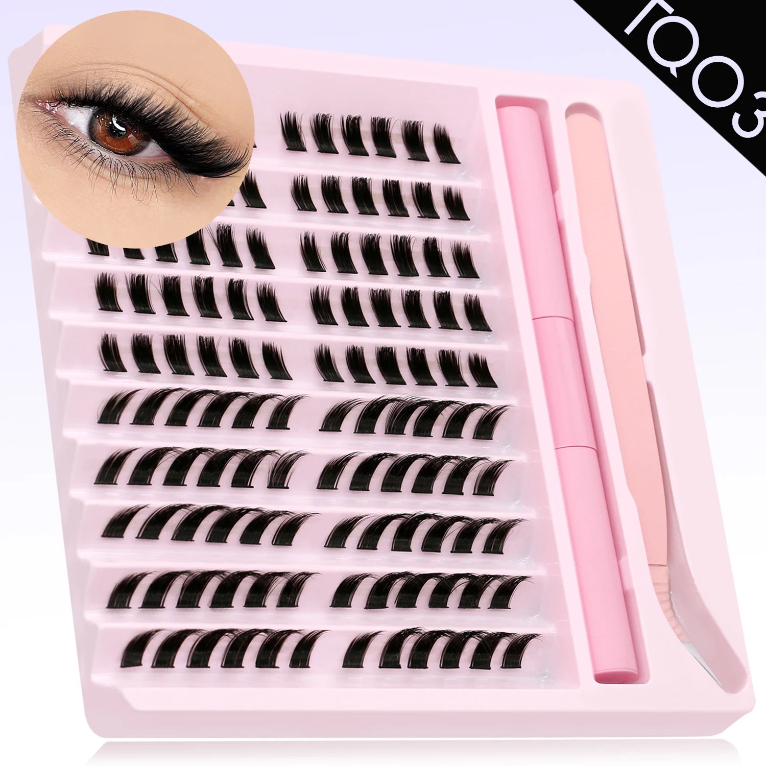 GROINNEYA DIY Eyelash Clusters Kit with Strong Hold - Smarsty