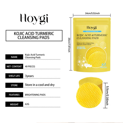 Turmeric Kojic Acid Cleansing Pads for Radiant Skin - Smarsty