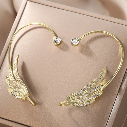 Luxury Crystal Butterfly Clip Earrings for Stylish Women - Smarsty