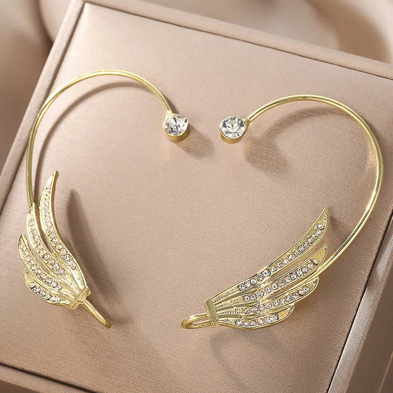 Luxury Crystal Butterfly Clip Earrings for Stylish Women - Smarsty