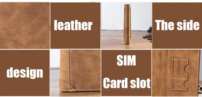Men's Wallet Leather Billfold Slim Hipster Cowhide Credit Card/ID Holders Inserts Coin Purses Luxury Business Foldable Wallet - Smarsty