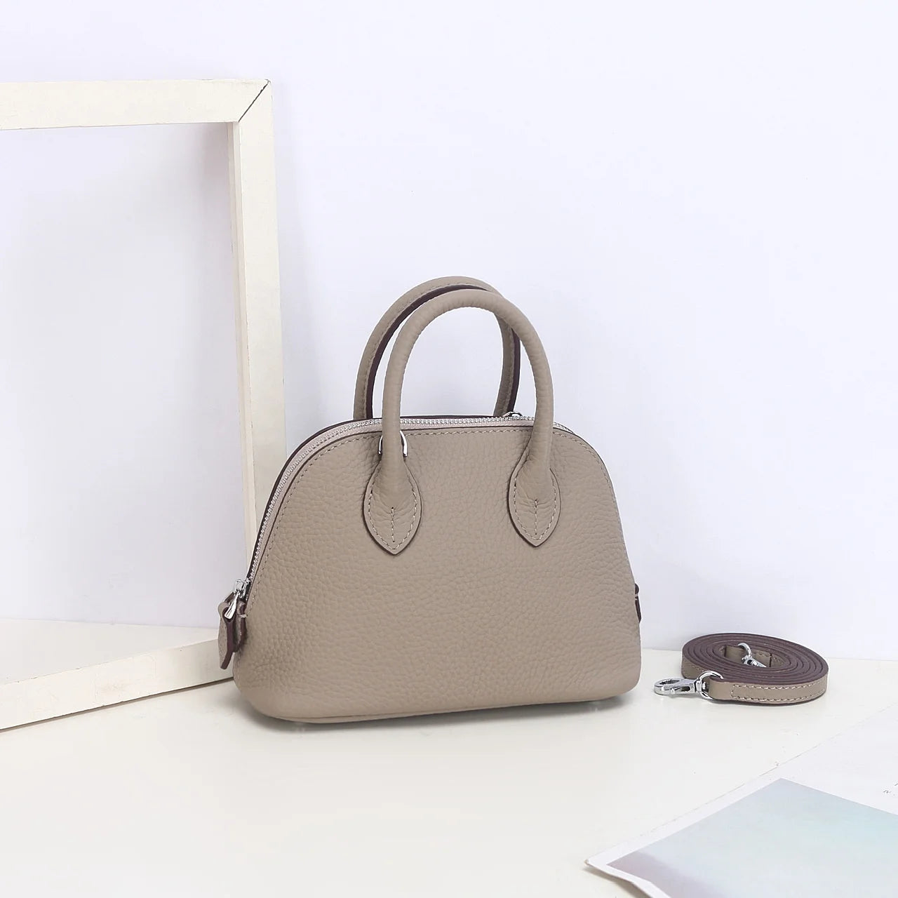 Cow Leather Shell Bag Crossbody Women Messenger Style - Smarsty