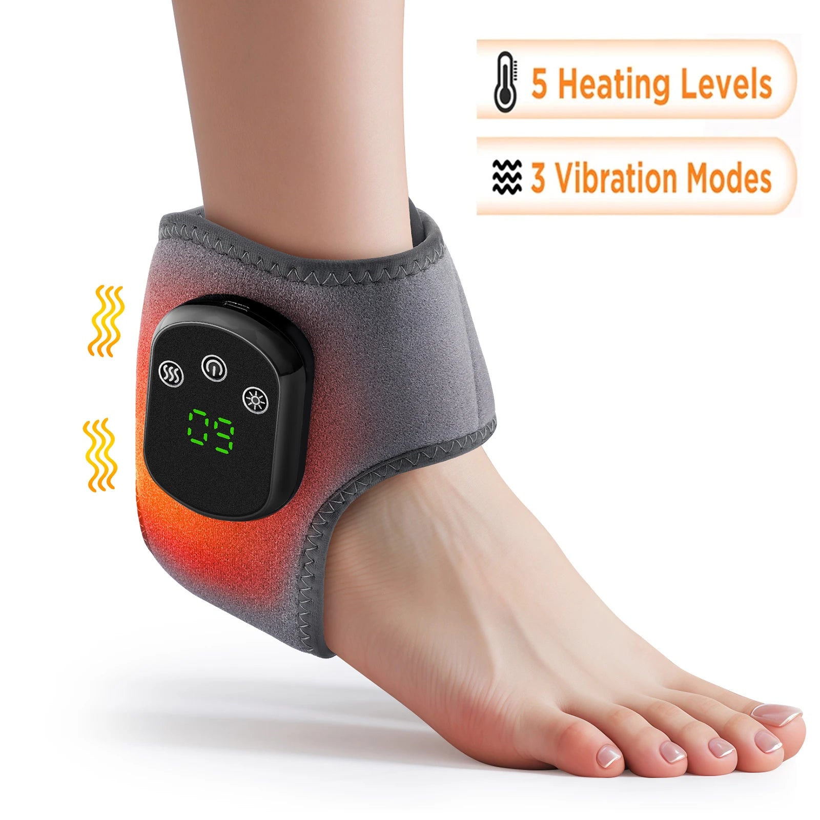 Portable Electric Foot and Hand Massager with Heat and Vibration - Smarsty
