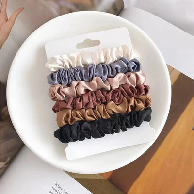 6pcs Satin Hair Scrunchies for Women - Softer Than Silk Scrunchies for Hair | Satin Scrunchies for Girls | - Smarsty