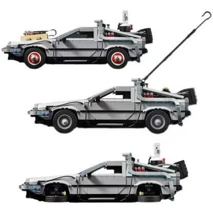 New Back to the Future Time Machine Creative building block technology car building block construction toy children's gift