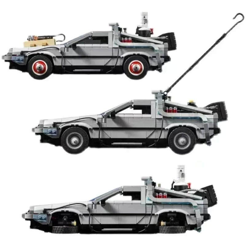 New Back to the Future Time Machine Creative building block technology car building block construction toy children's gift