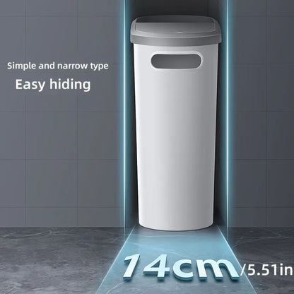 Toilet Trash Can Holder Clip Home Press Type Toilet Trash Can with Lid for Living Room, Bedroom, Kitchen Large Capacity