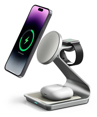 Magnetic Wireless Charger 3 in 1 Station for iPhone Watch - Smarsty