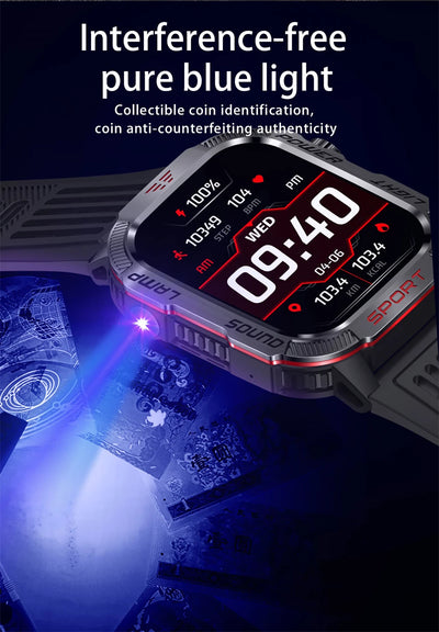 Military GPS Smart Watch with Bluetooth Call Feature - Smarsty